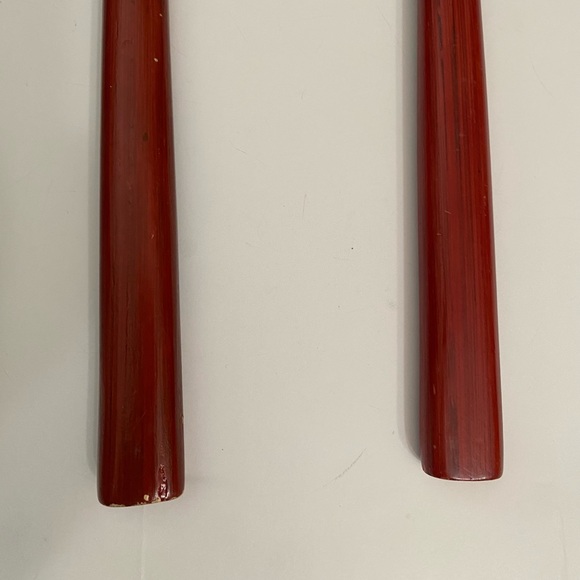 Wood Serving Salad Fork & Spoon Set Burgundy color - Picture 6 of 6
